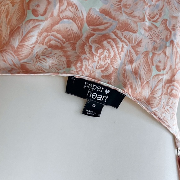 (sold)Paper Heart Floral Backless Slip Dress Wedding Guest Summer Party Coquette - Picture 5 of 5